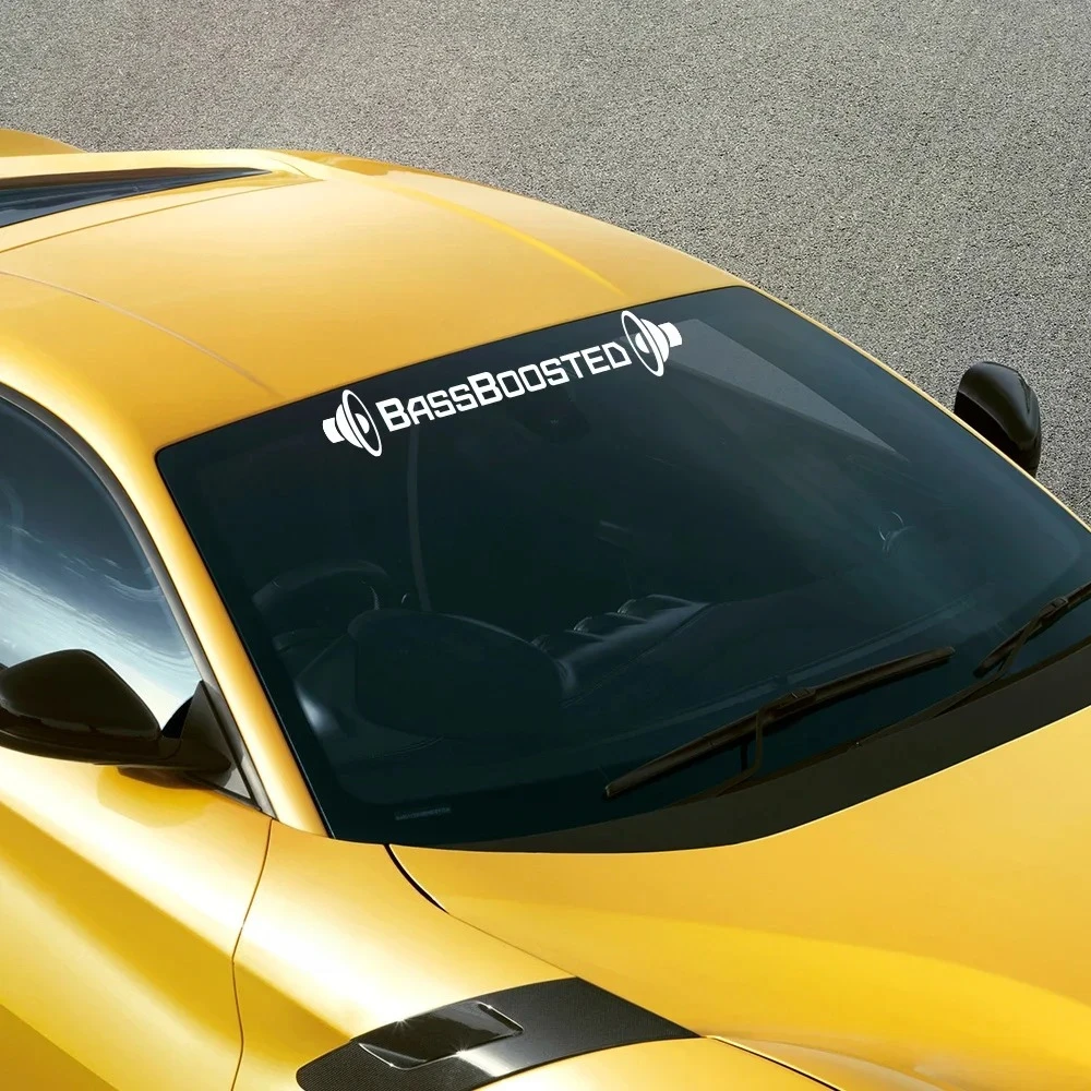 Funny Bass Boosted Vinyl Car Sticker, Creative PVC Decal for Car Body Motorcycle Styling Decor Accessories
