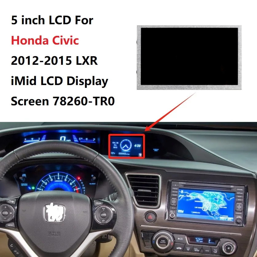

5-дюймовый ЖК-дисплей для Honda Civic 2012-2015 LXR iMid ЖК-экран 78260-TR0