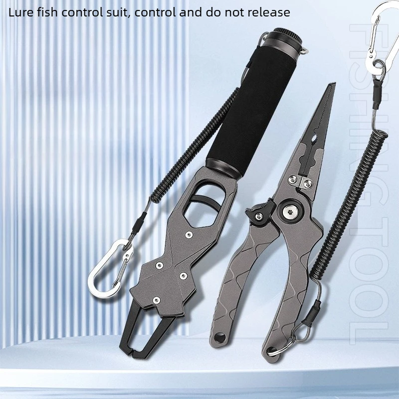 aluminum-360-rotating-fish-controller-with-scale-hook-remover-line-cutterlure-pliers-multi-functional-stable-non-slip-for-tackle