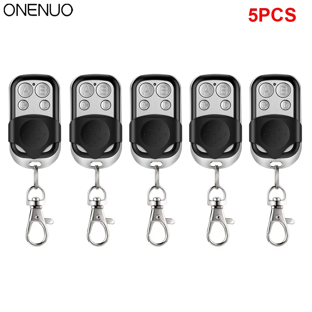 1~5PCS Universal 4 Buttons Garage Door Opener Remote Control 433MHZ Clone Fixed Learning Rolling Code Duplicator Garage