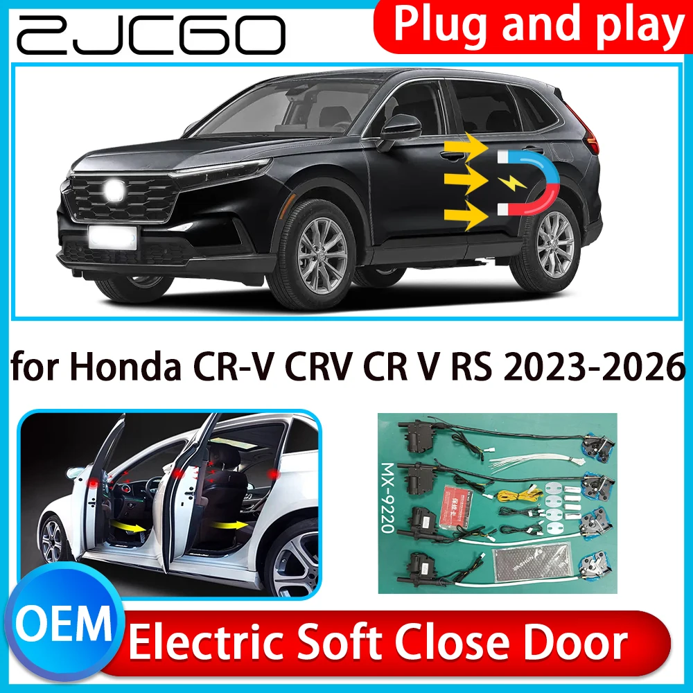 ZJCGO for Honda CR-V CRV CR V RS 2023-2026 Auto Pull Car Soft Close Kit Door Power Latch Electric Door Catch Soft Closing Assist