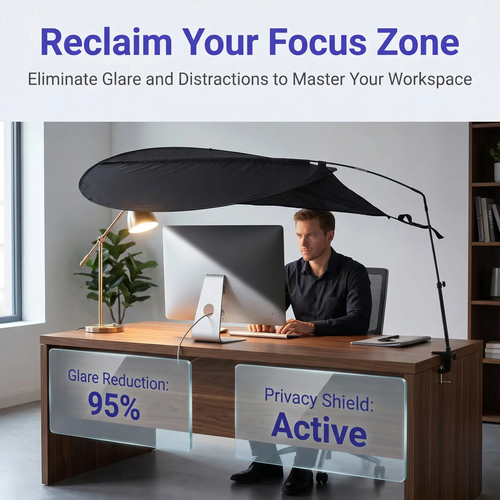 1 Piece Office Partition Light Blocking Curtain Premium Blackout Material for Workspace Privacy Divider Cubicle Desk Separation