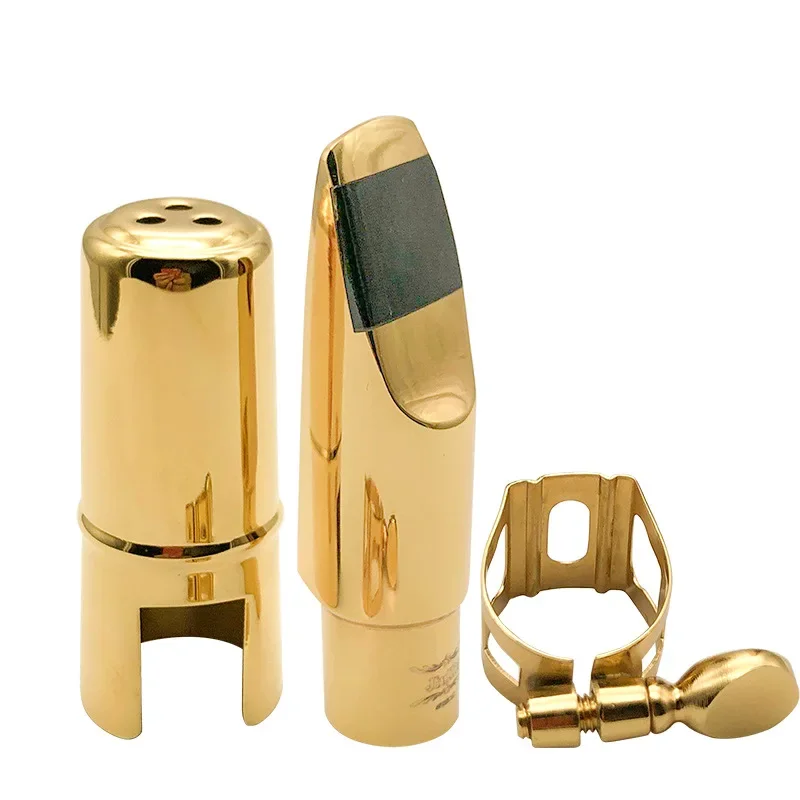 High grade professional metal golden Bb tenor saxophone mouthpiece set saxophone accessories wholesale