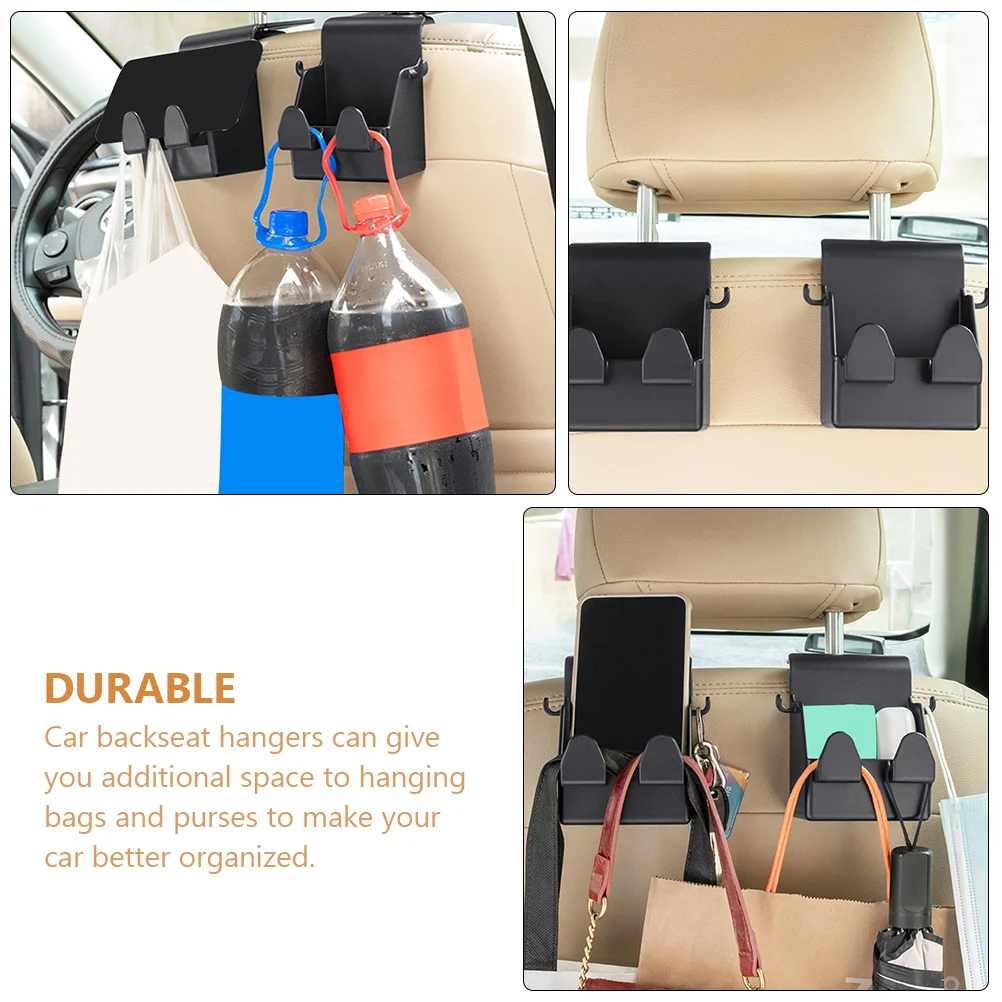 

Seat Auto Headrest Hook Vehicle Backseat Hanger Car Hanging Hook Abs Heavy Duty Hanger For Bags Purses Keys Easy Installation