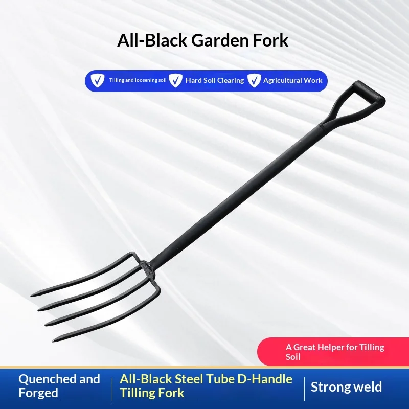 Steel Forks for Plowing Agricultural Land Reclamation Excavation Iron Digging Tools Heavy Duty Garden Forks