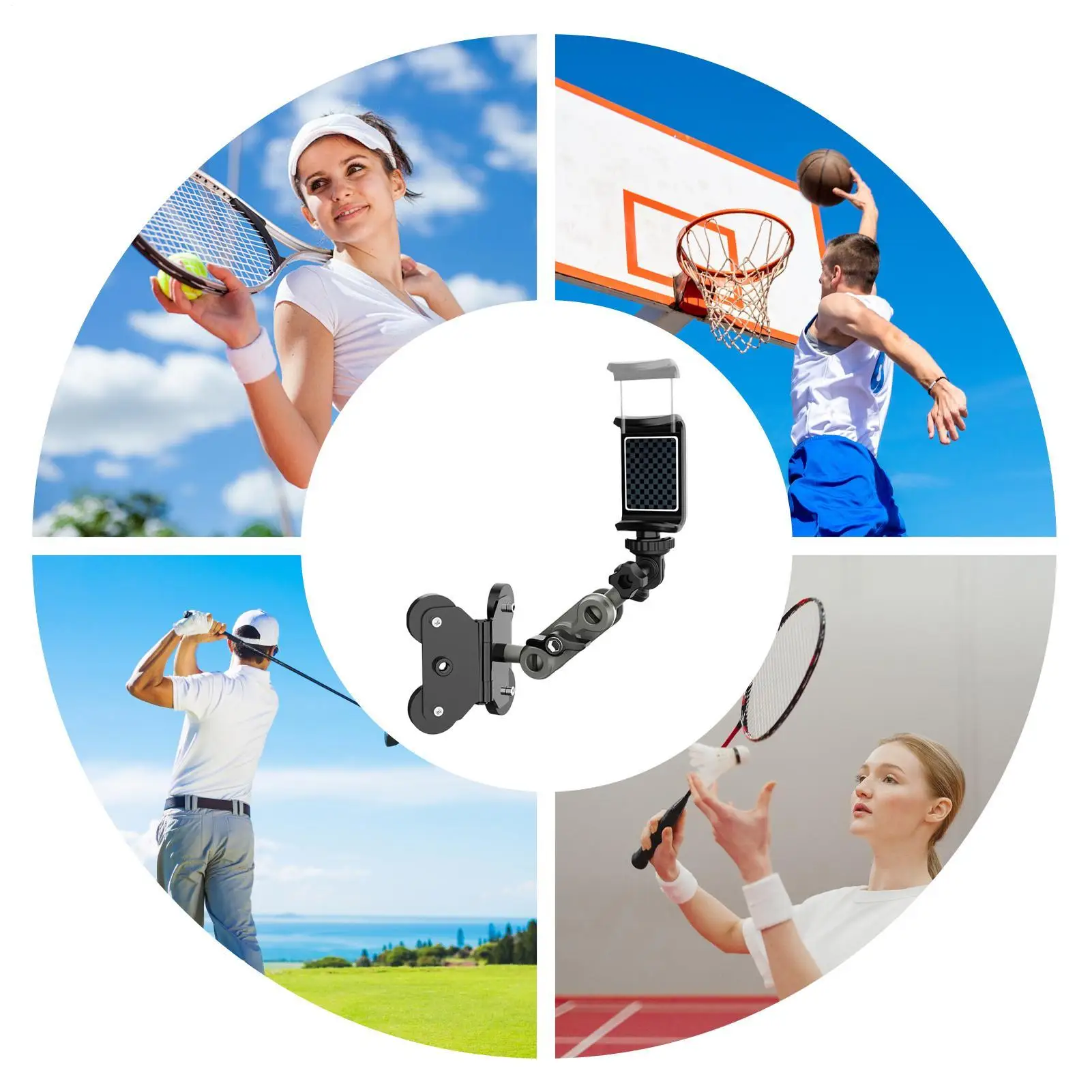 Fence Mount For Phone Magnetic Portable Smartphone Cradles Fence Post Phone Bracket For Women Men Teens Adults Recording