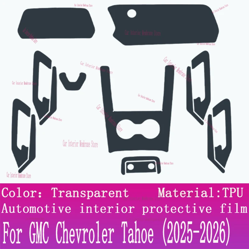 

For GMC Chevroler Tahoe (2025-2026) Gearbox Panel Navigation Automotive Interior Screen Protective Film TPU Anti-Scratch Sticker