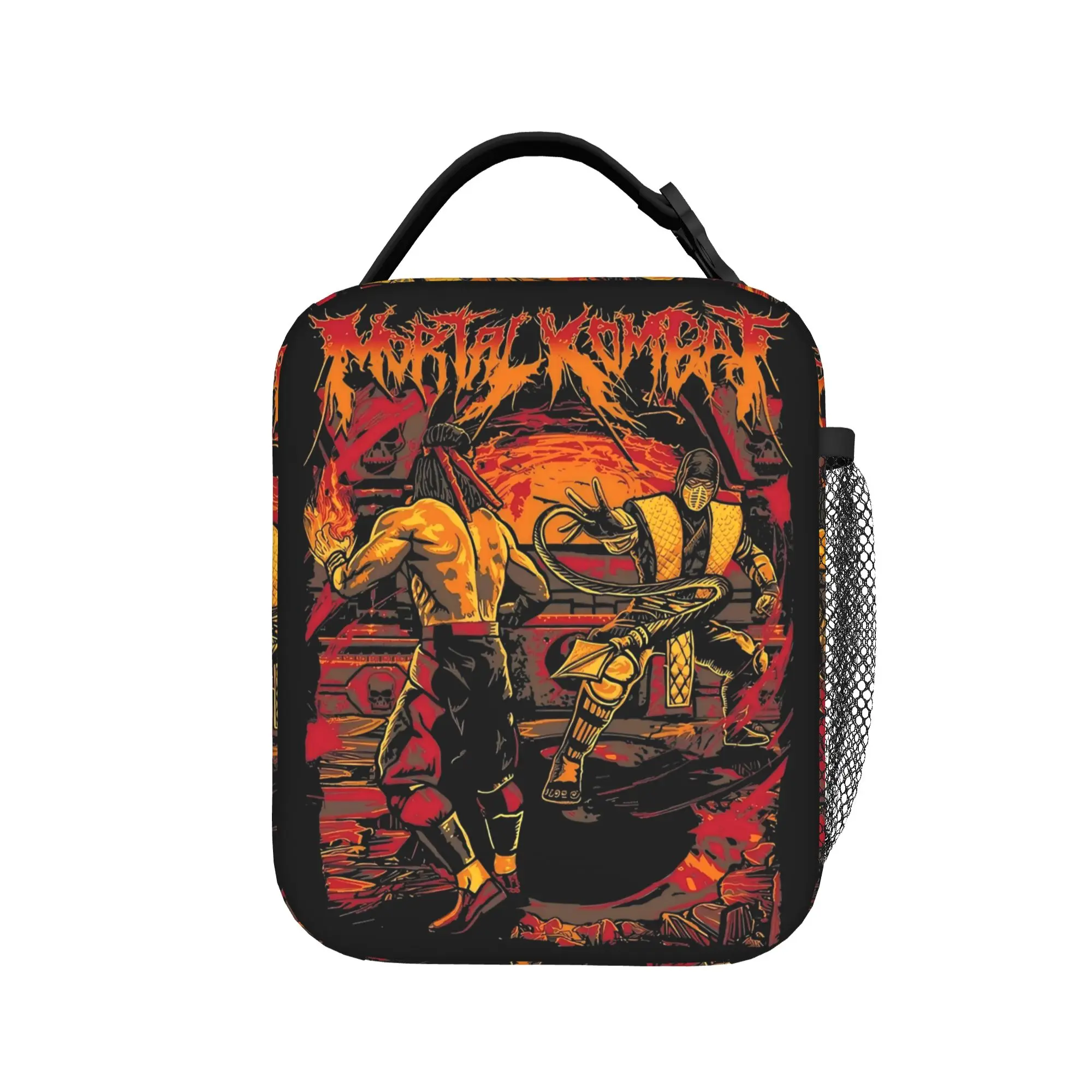 Bolsa térmica vintage Mortal Kombat, à prova de vazamentos, reutilizável, bolsa térmica para almoço, escola, piquenique, bolsa para alimentos