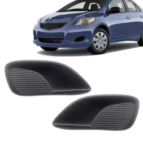 Fog Lamp Frame Cover Front Bumper Lower Closed Cellular Grid No Hole Fit For Toyota Yaris 2006 - 2008 4 Doors Car Accessories