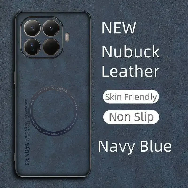 حافظة هاتف مغناطيسية جلدية فاخرة لهاتف Xiaomi 15 TPro Xiaomi 15T Mi 14 T Pro Mi 14 T حافظة ذات ملمس جلدي رقيق #4