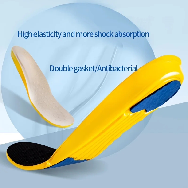 1 Pair Shock Absorption Sport Insoles for Men Women Shoe Inserts Pad Soft Sneakers Running  Orthopedic Insole