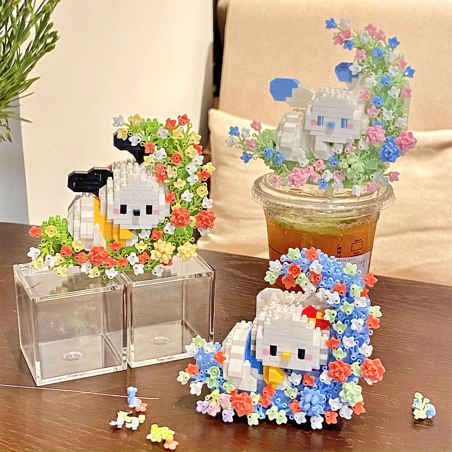 HelloKitty Building Blocks Sanrio Kuromi Educational Toys Japanese Anime Ornaments Christmas Birthday Present Kids Gifts NEW