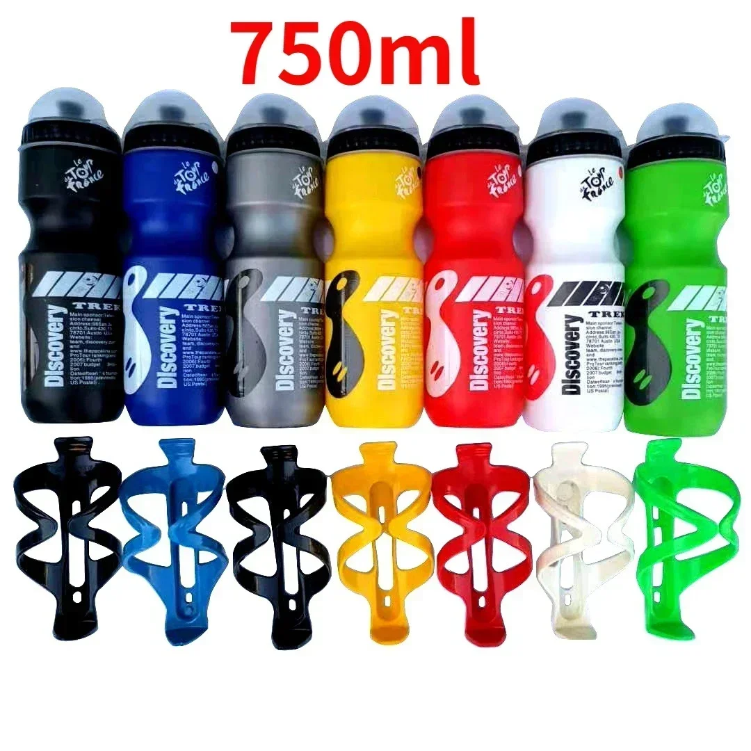 Bicycle Mountain Bike Sports Water Bottle with Water Bottle Bracket Outdoor Sports Camping Beverage Cup Portable Water Bottle