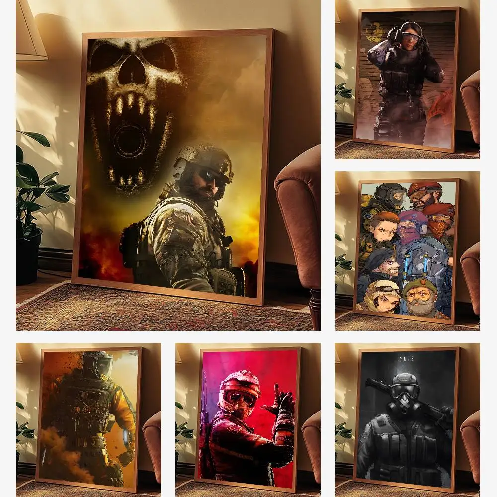 لعبة قوس قزح ستة الحصار ملصق فني ذاتي اللصق ملصق مضاد للمياه مقهى غرفة النوم جدار ديكور #2