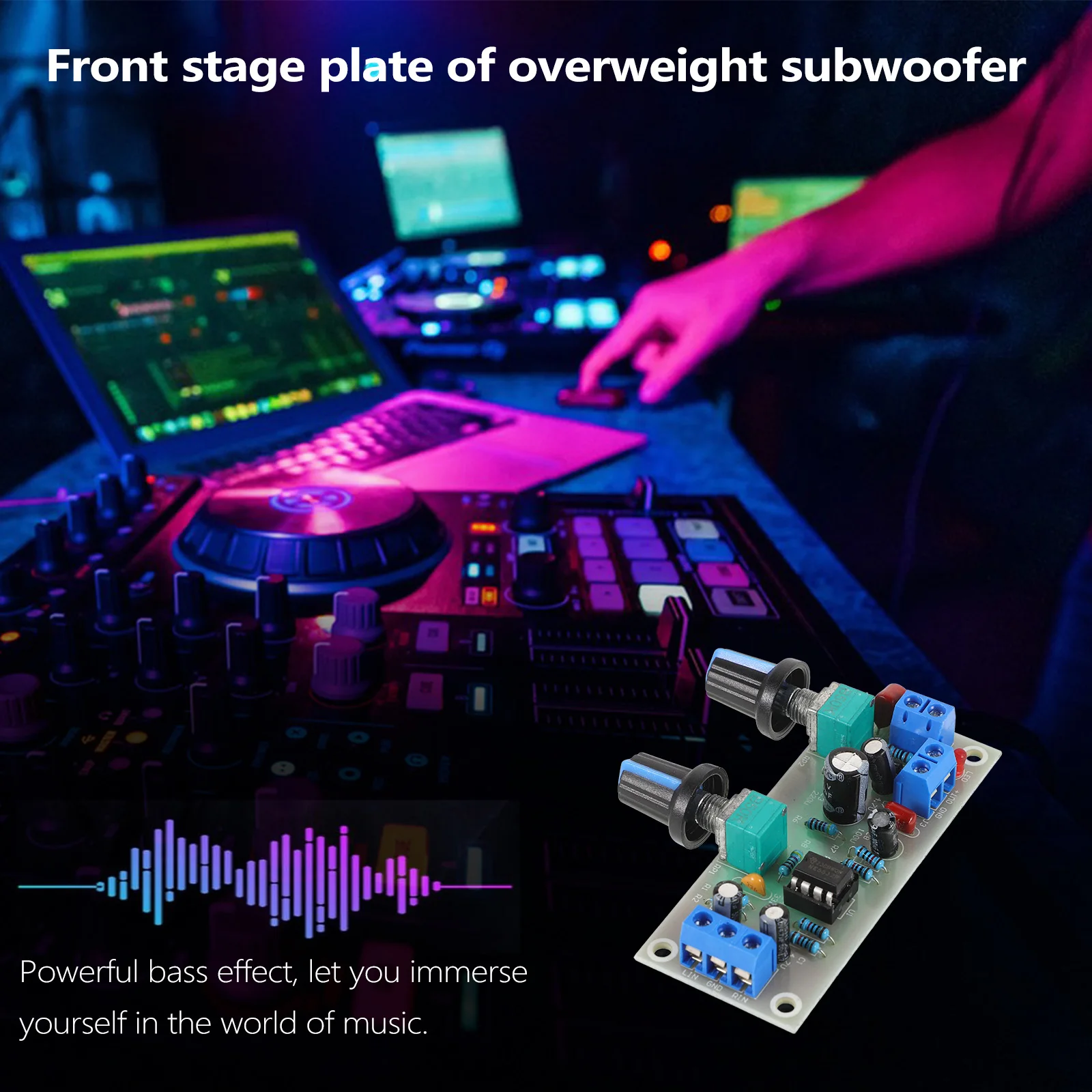 

24V Super Heavy Bass Preamp Board Low Pass Filter Adjustable Tone Clear Sound DIY Audio Equipment Low Pass Board