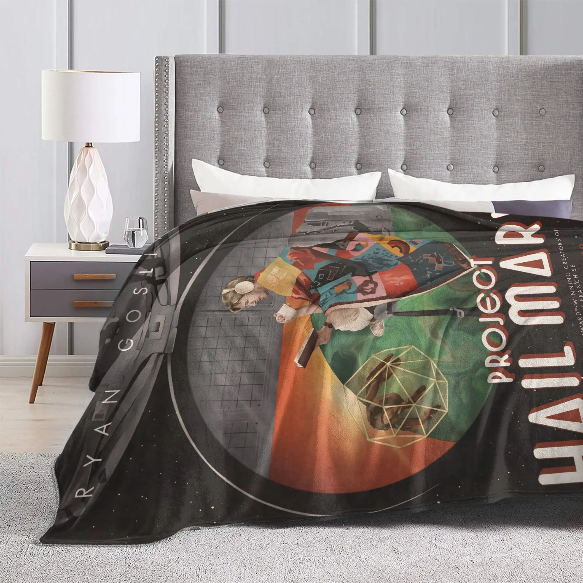Project Hail Mary Blanket Cover Flannel Ryland Grace Rockys Super Warm Throw Blankets for Bedroom Sofa Bed Rug