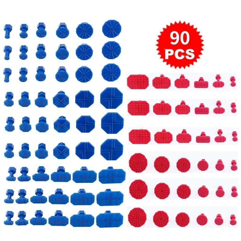 

90Pcs New Glue Pulling Tabs Car Body Dent Removal Pulling Tabs Paintless Dent Repair Tools Glue Puller Tabs Set