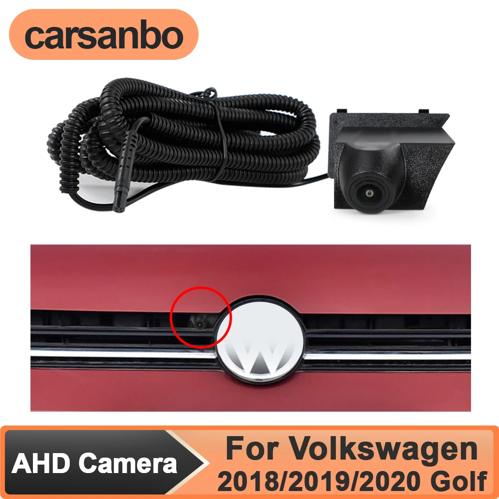 

Carsanbo Fisheye 150° AHD 1080P Car Front View Camera for Volkswagen 2018/2019/2020 Golf Night Vision Waterproof Parking Monitor