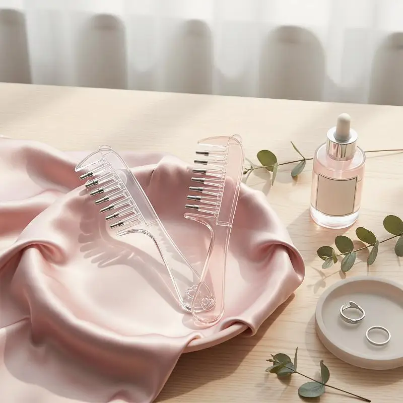 1Pcs Lightweight Essential Oil Applicator Massage Comb Built-in Liquid Reservoir Pocket Size for Daily Scalp Nourishing