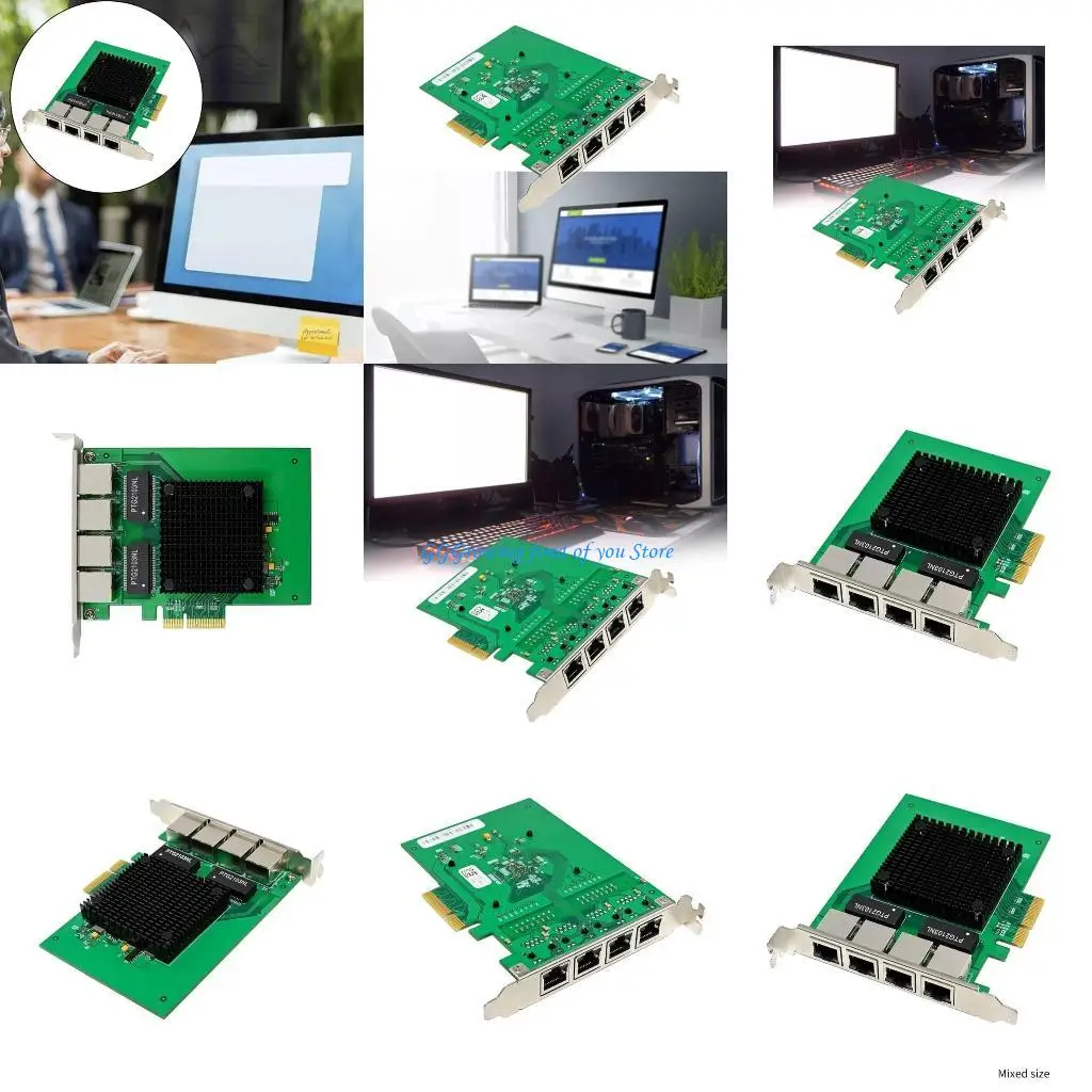 

H9EB Powerful PCIE 2.5Gbps Networking Card 2500Mbps 4Port PCIExpress RJ45 Adapters