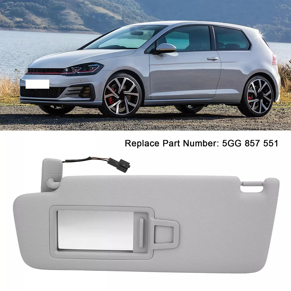 

Левое переднее зеркало 5GG857551 для Golf MK7, Passat B8, T-Roc 2018-2020, T-Cross 2020-2021, с козырьком от солнца и пластиковым зеркальцем для макияжа