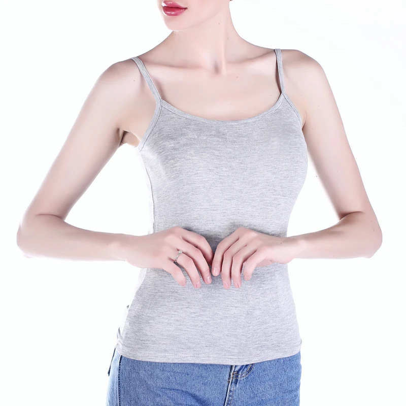 8Colors Modal Camisole Vest Female Short Slim Bottoming Shirt Inside Sexy Fashion Thin Tops Spaghetti Strap Tanks Korean Style