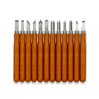 12pcs/set Wood Handle Wood Carving Chisel Scalpel Tools Set Cutter Wood Carving Knife Set Hand Tool Kit