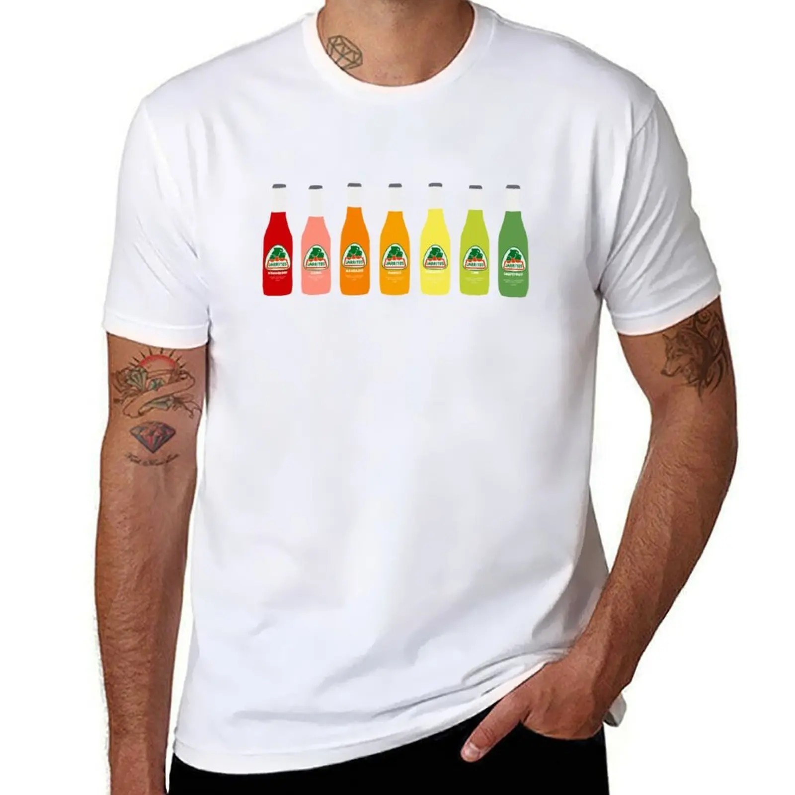 

Jarritos Bottles Digital Art T-Shirt t shirts for man slim fit black cotton t-shirt plain for man package T-Shirt