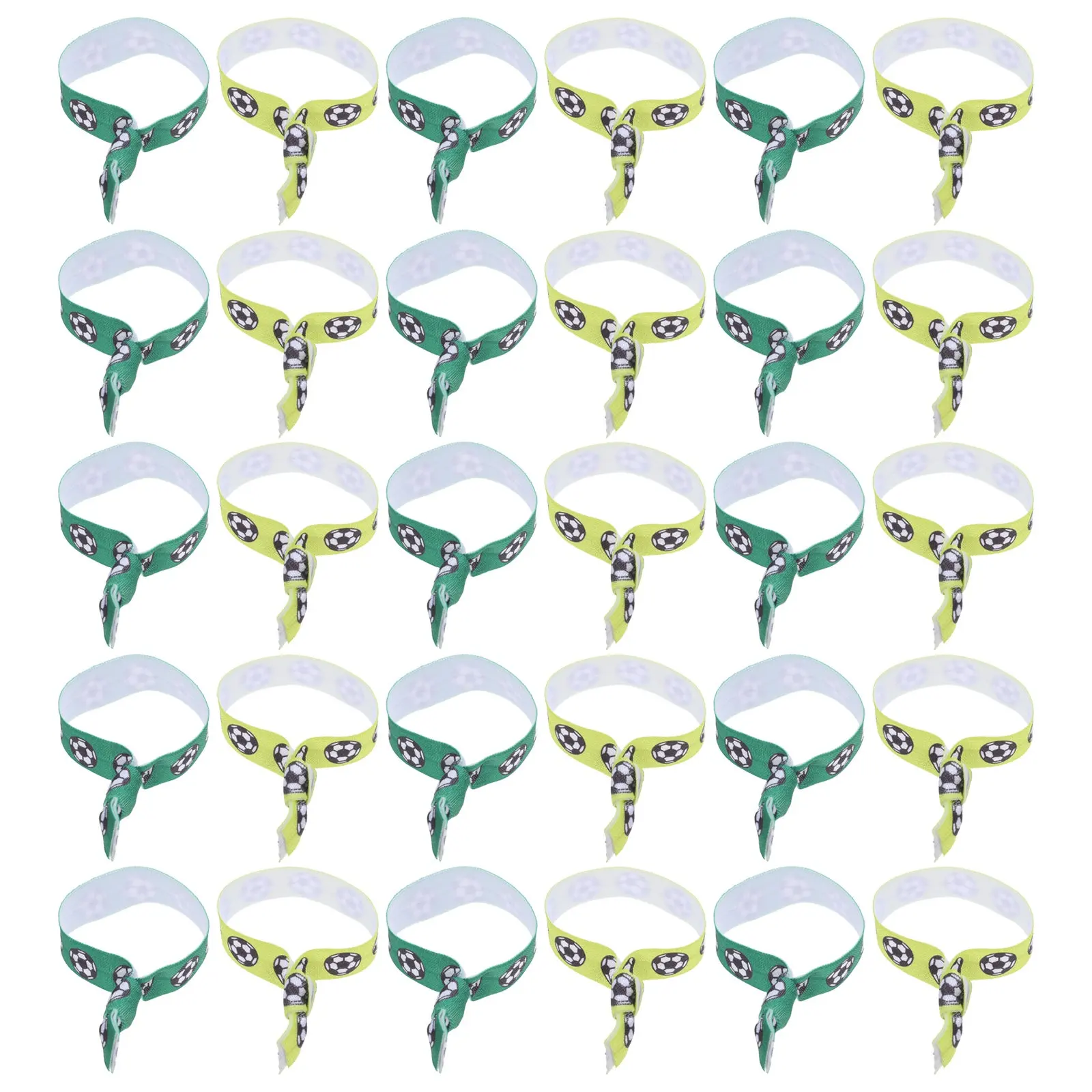 

40Pcs Soccer Wrist Bands Nylon Spandex Soft Ribbon Ties Sports Wrist Ties Party Favors Soccer Accessories Women Team Gifts