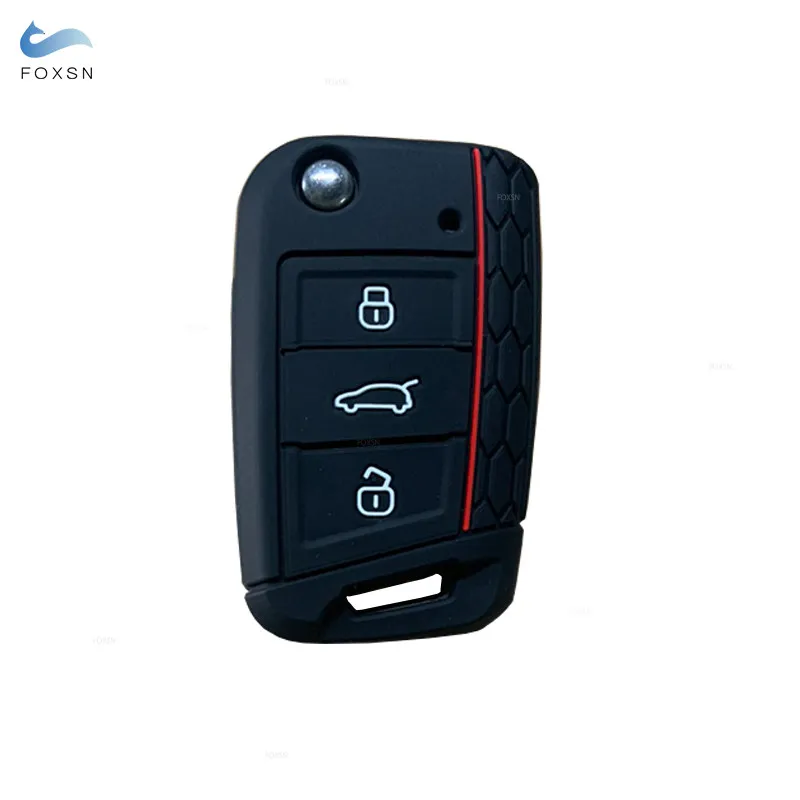 Car Key Cover Case Silicone Shell For VW Golf 7 MK7 VII Tiguan Polo Skoda Octavia A7 Kodiaq Seat Ateca Leon