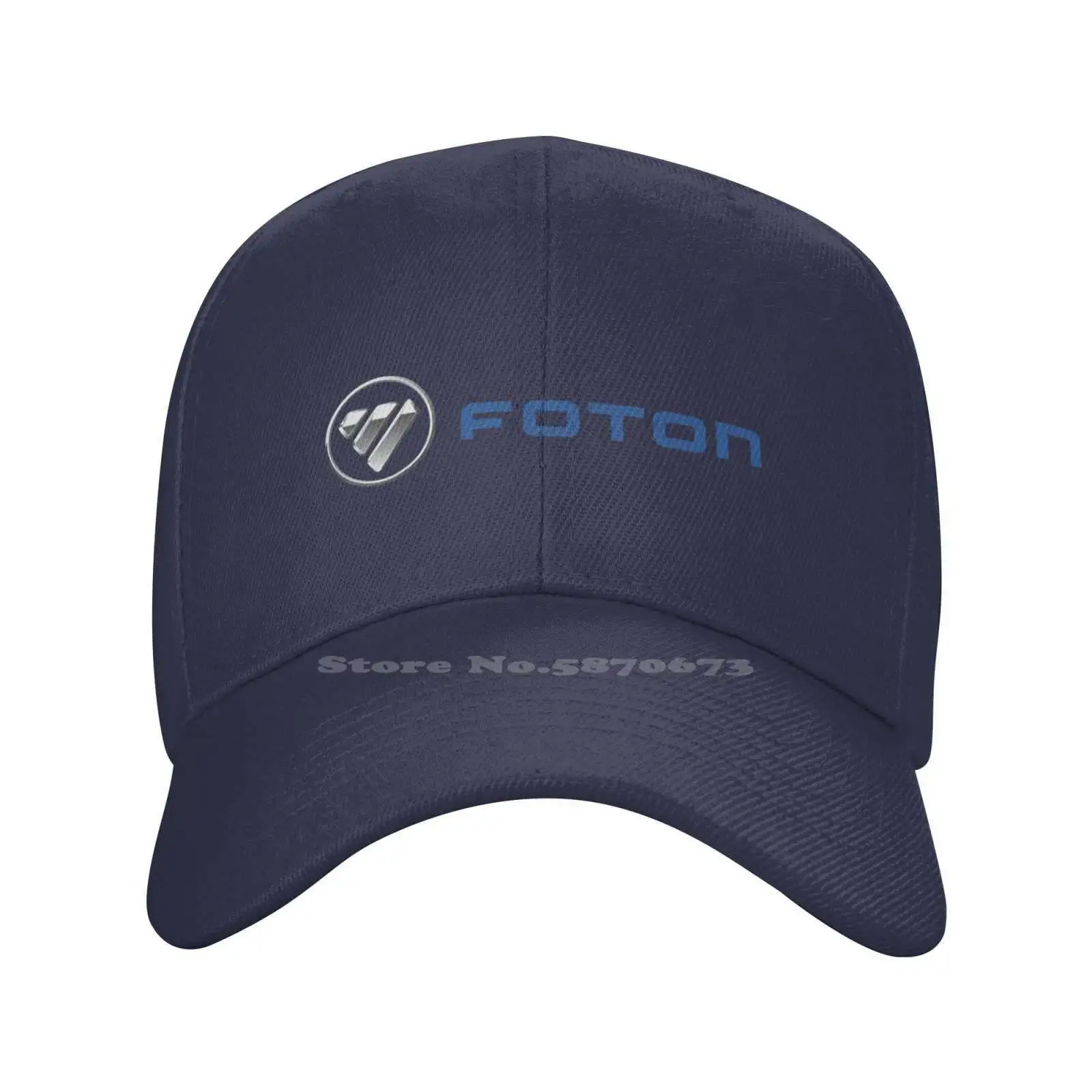 Foton Logo Print Boné De Beisebol Gráfico, Boné Denim Casual, Chapéu De Malha