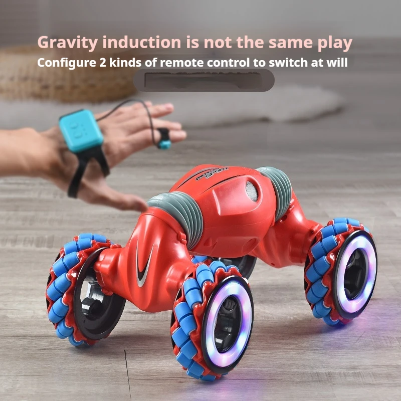 New Remote Control Car 2.4g Gesture Induction Drift Car Twisting Car Luminous Wheel Stunt Toy Car Children Birthday Holiday Gift