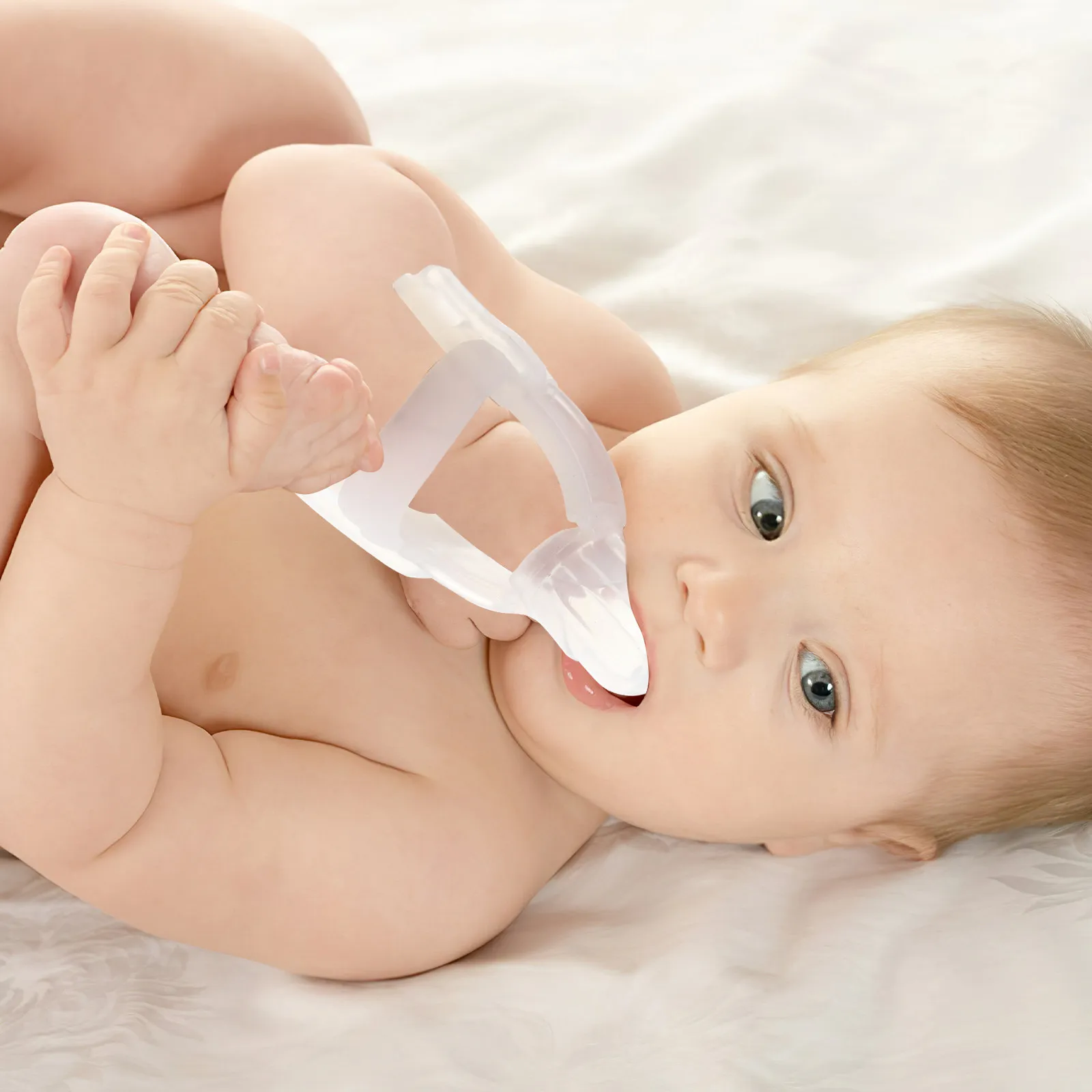 

Baby Finger Protector Anti-Bite Teether Covers Thumb Forefinger Silicone Adjustable Loop Nail Biting Prevention Infant Care