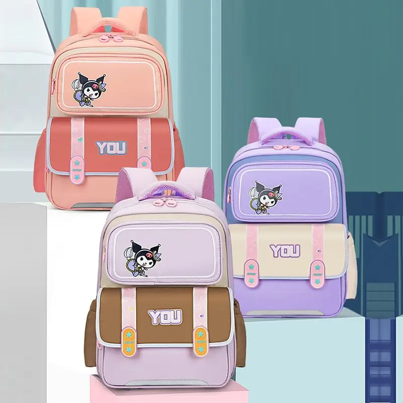

Sanrioed Kuromi Anime Cartoon Children Student Backpack Cute Large Capacity Commuter Schoolbag Hundred Shoulder Bag Gift