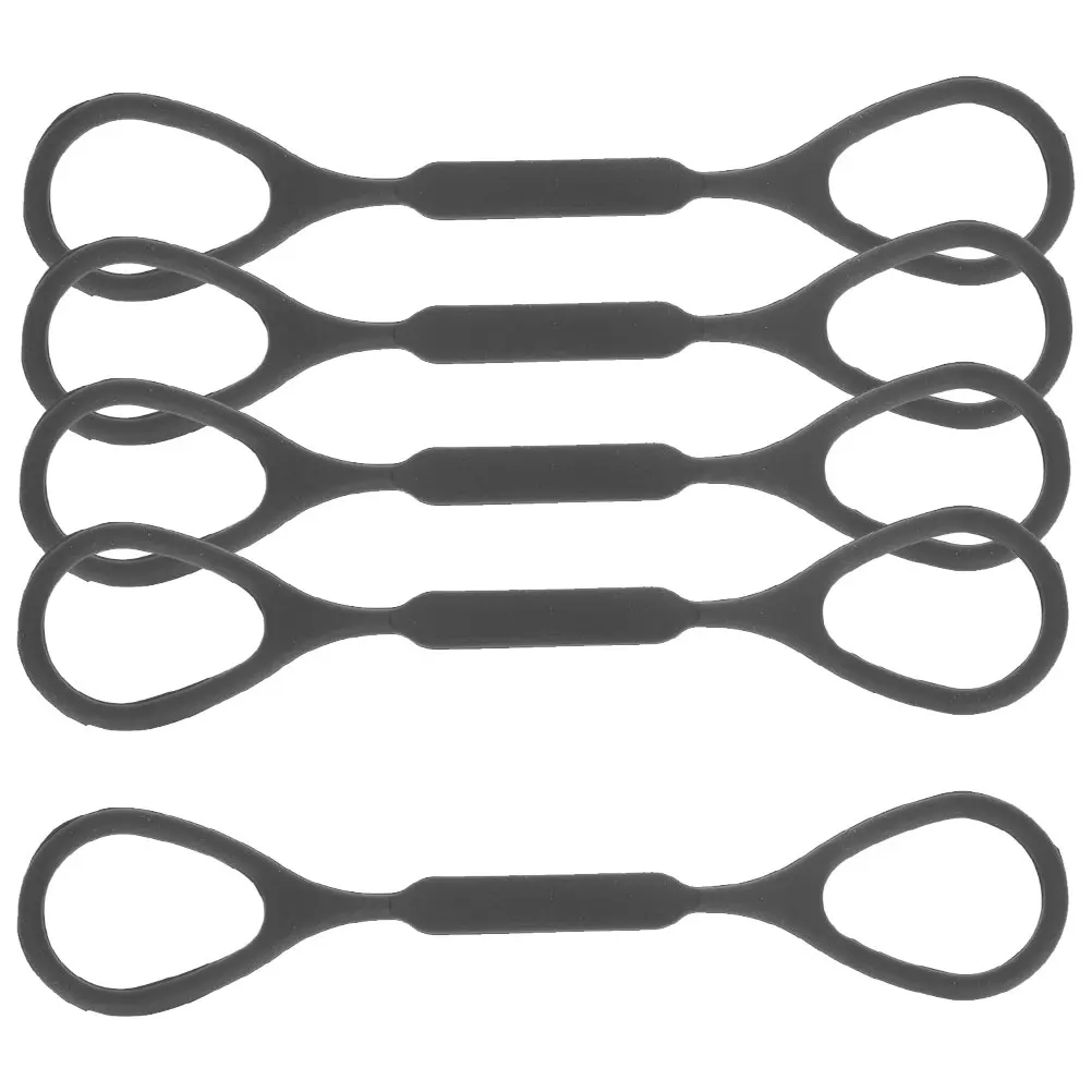 

5pcs Black Small Trumpet Tow Rope Silicone Stopper Rings Flexible Durable Replacements for Trumpet Slide Appendix