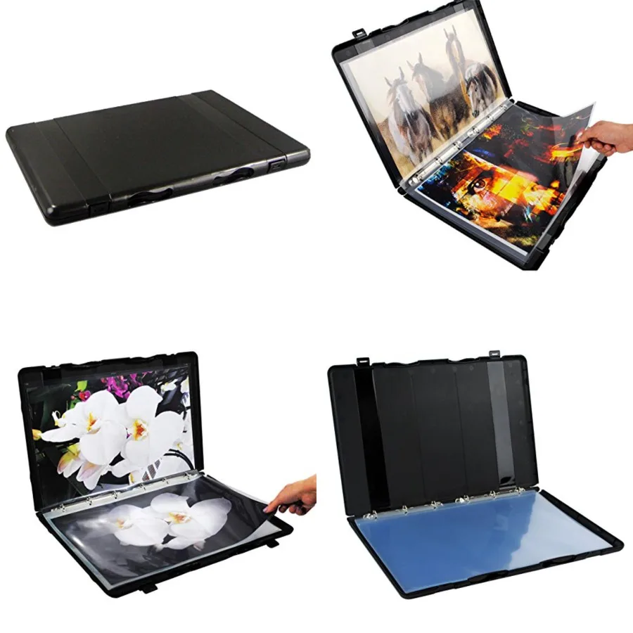 Raccoglitore grande da 11 x 17 pollici completamente chiuso con pagine per organizzare documenti e fogli di lavoro - Ideale per l'ufficio in classe a