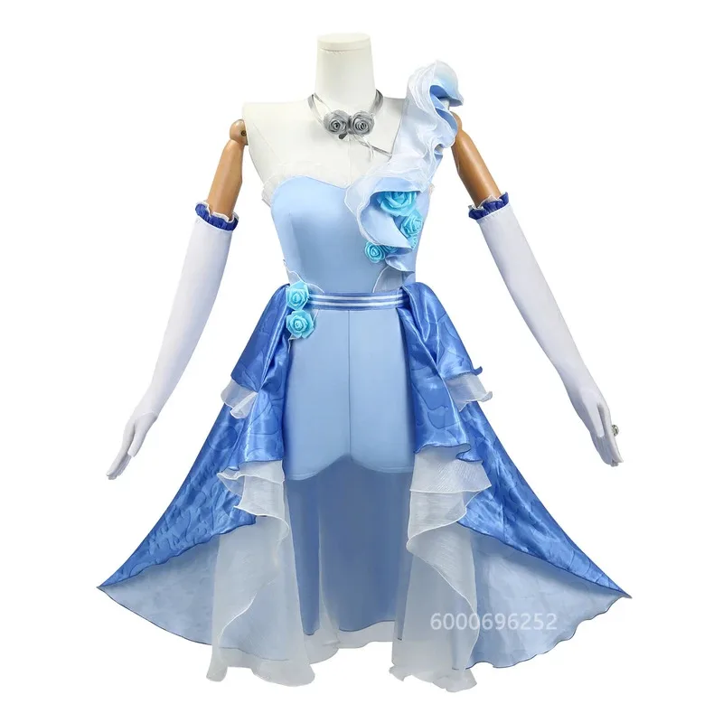 Identity V Demi Bourbon Barmaid Rose Cosplay Costume Role Play Comic with Dress Halloween Party Wigs Animation Prop XS-XXXL