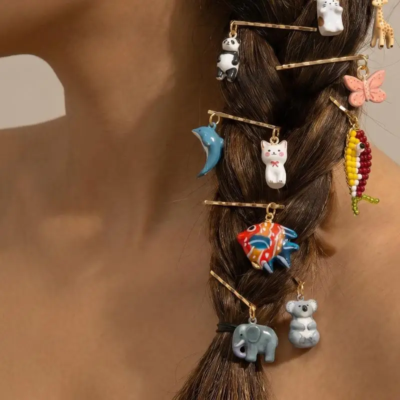 DIY Tieranhänger Charms Niedliche Elefanten-, Eichhörnchen- und Panda-Muster Ornamente für Handgemachten Schmuck, Schlüsselanhänger und Armband-Herstellung. – Detail 8