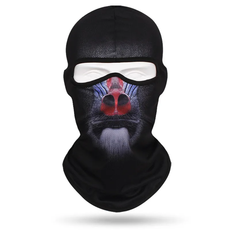 Cartoon Animals Thermal Transfer Breathable Hats Hip Hop Balaclava Distressed Sweat-absorbing Mask Men Running Quick Drying Caps