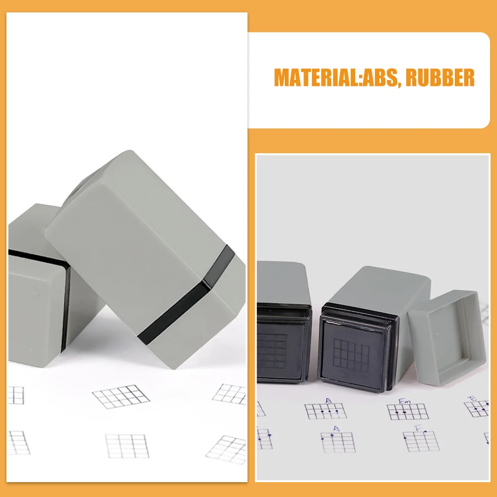 3 Pcs Chord Stamp Mastering Tool Ukulele Practice Mini Guitar Visualization Learning Rubber Electric Kit