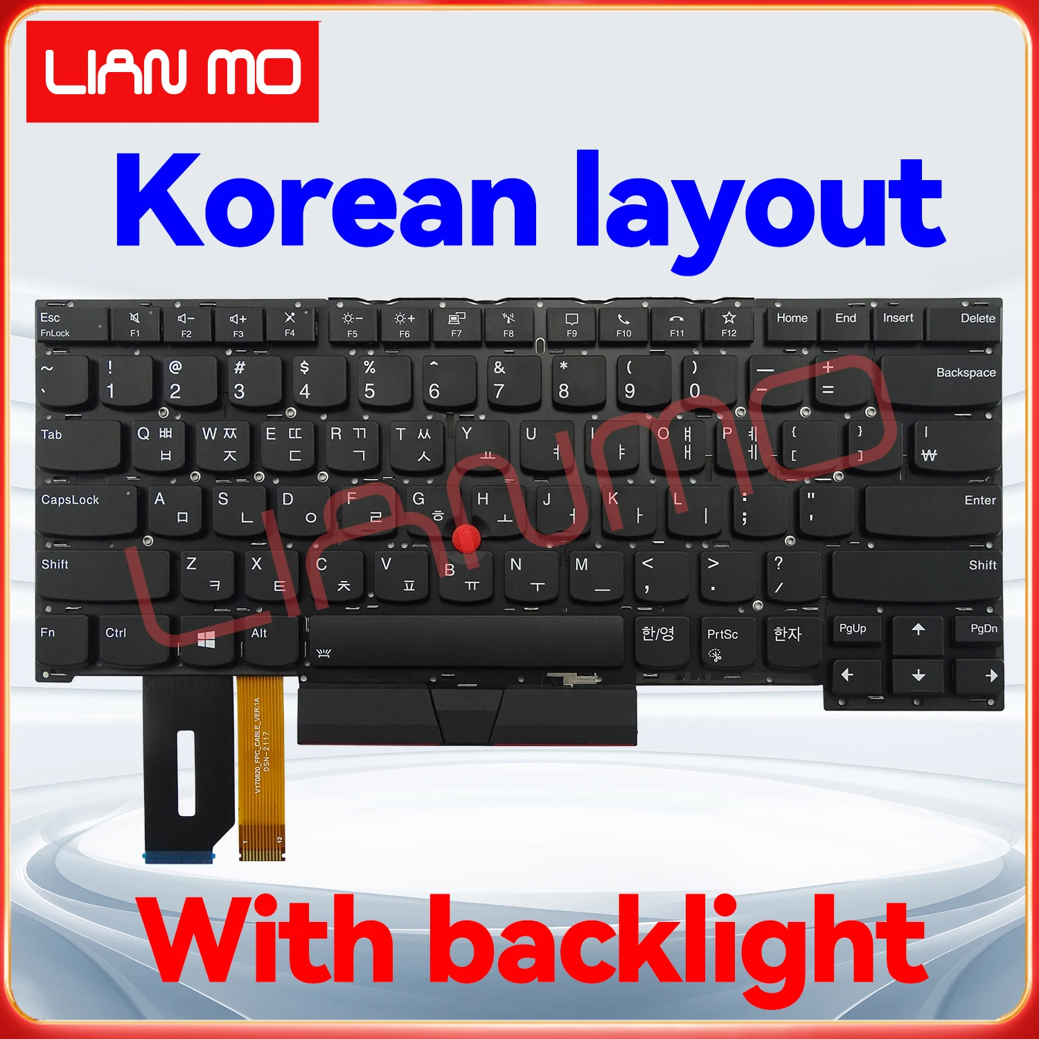 Korean Notebook keyboard for Lenovo ThinkPad T14S Gen1/P1 Gen3/X1 Extreme 3rd Gen/X1 Extreme Gen3