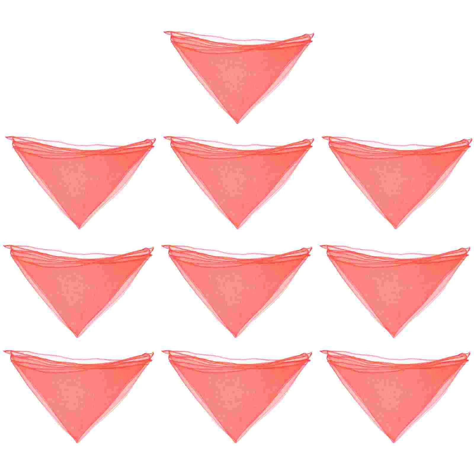 

10 Pcs Silk Scarf Dressing Accessories Sunscreen Scarves Square Red Dance Chiffon Children Veil Plaid For Kids Play