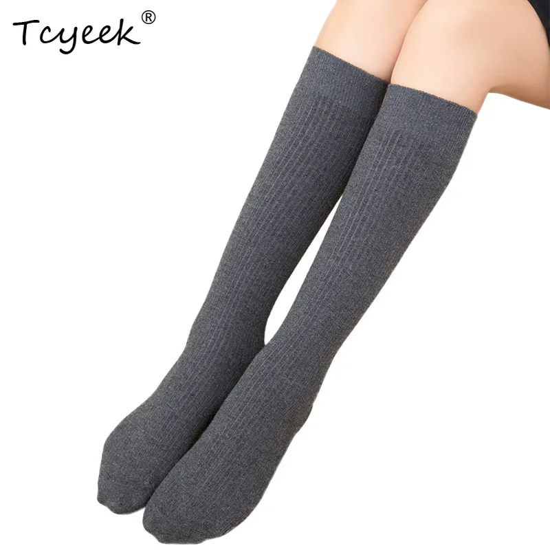 

Tcyeek, Wool Autumn Winter Calf Socks, Women Comfortable Breathable Solid, Warm Bottom Socks,2024 Autumn Winter New P47543QC