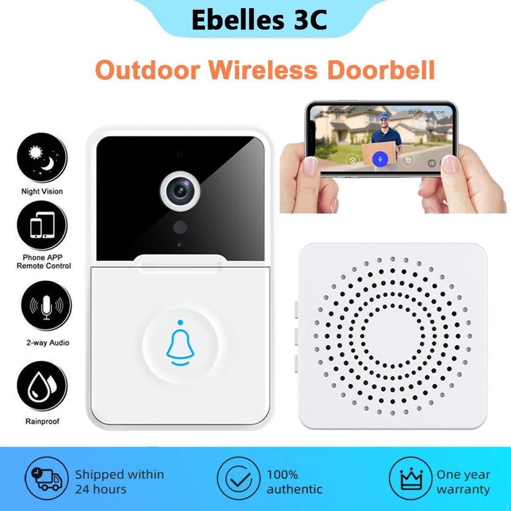 Nhà Thông Minh Wifi Chuông Cửa HD Không Dây Ngoài Trời Camera Chuông Cửa Chuông Tầm Nhìn Ban Đêm Video Chuông Cửa Liên Lạc Nội Bộ An Ninh Bảo Vệ