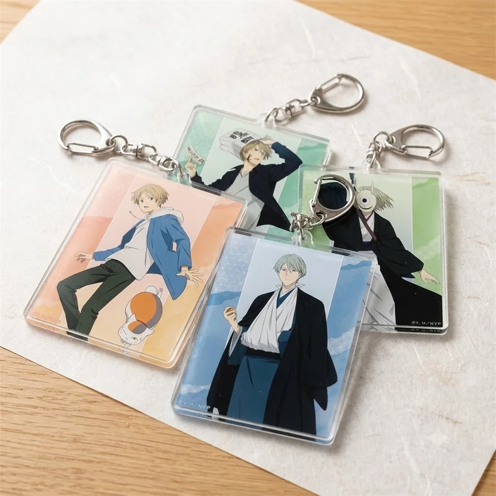 6CM Anime Natsume's Book of Friends Acryl-Schlüsselanhänger Modell Figuren Ornament Zubehör Sammlerstücke Weihnachtsgeschenke