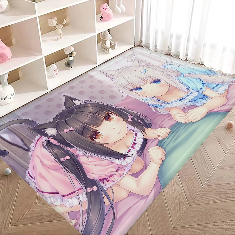 Nekopara Chocola Bathroom Mat Anti-slip Absorb Water Long Strip Cushion Bedroon Mat Hotel Decor Mat