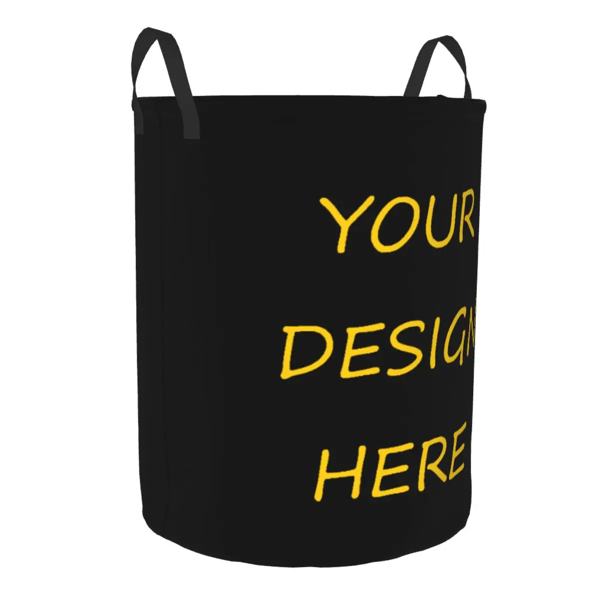 Custom Custom Your Photo Logo Text Print Laundry Basket Foldable Your Design Here DIY Toy Clothes Hamper Storage Bin for Nursery