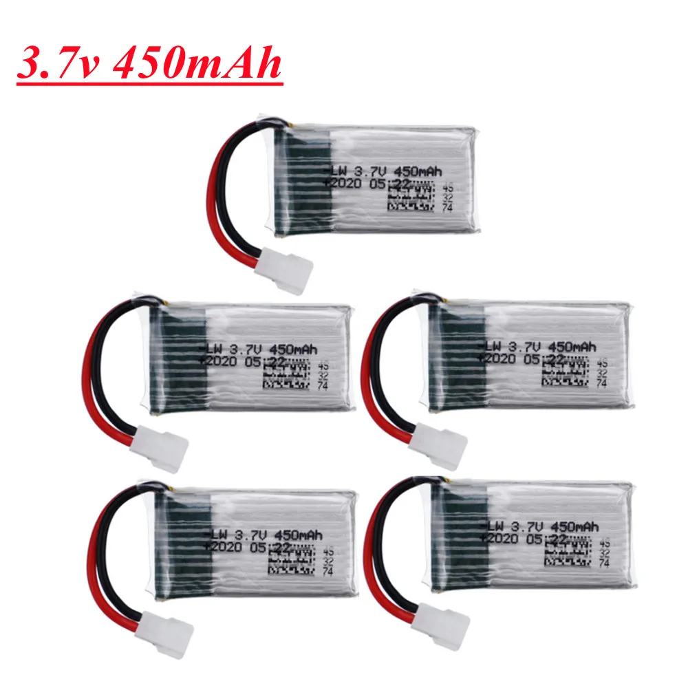 3.7V 450mah 802035 Lipo Battery For H107 H31 KY101 E33C E33 U816A V252 H6C 25C RC Quadcopter Drone Battery Spare Parts 3.7 volt