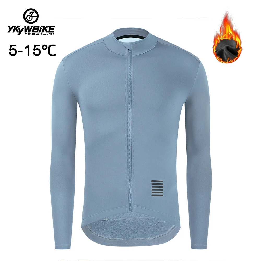 Ykyw Herren Pro Herbst Winter Langarm Thermo Fleece Jacke MTB Mann Rad trikot Fahrrad hemden Outdoor Fahrrad Kleidung Mantel – Detail 31