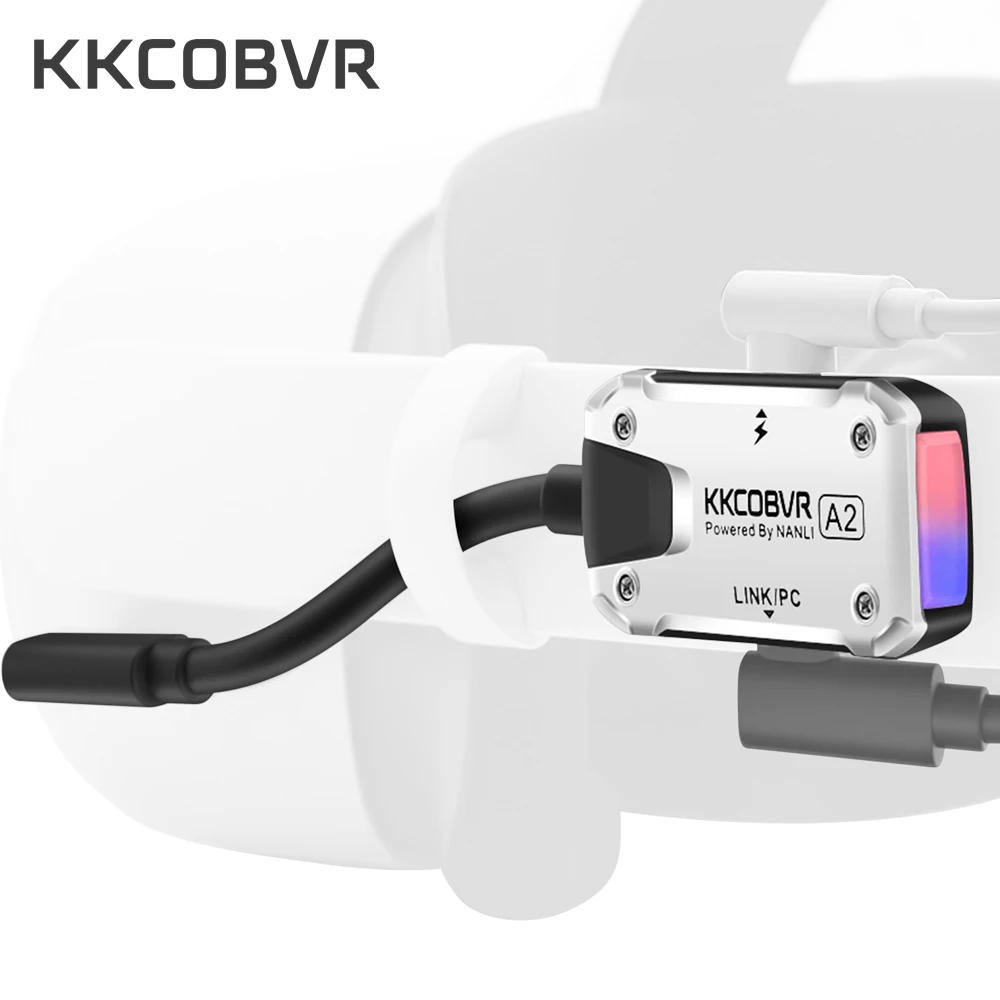 KKCOBVR A2 is compatible with Quest 1/2/ProPico4 VR link cable adapter data transfer charging stable current